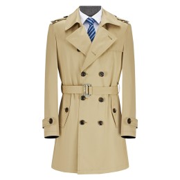 Bulk Order Men's Wind Jacket Fashion Design Double Row 6 Buttons Belt Design Wind Jacket Factory 197G 35% Cotton 65% Polyester FM1001 CHENSHANG SKJ052 Bulk Order Men's Wind Jacket Fashion Design Double Row 6 Buttons Belt Design Wind Jacket Factory 197G 35% Cotton 65% Polyester FM1001 CHENSHANG SKJ052